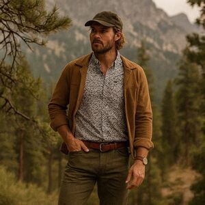 NWT RVCA Men's Casual "That'll Do," Floral SS Buttondown Sz. M Slim Fit